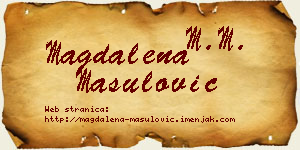 Magdalena Mašulović vizit kartica